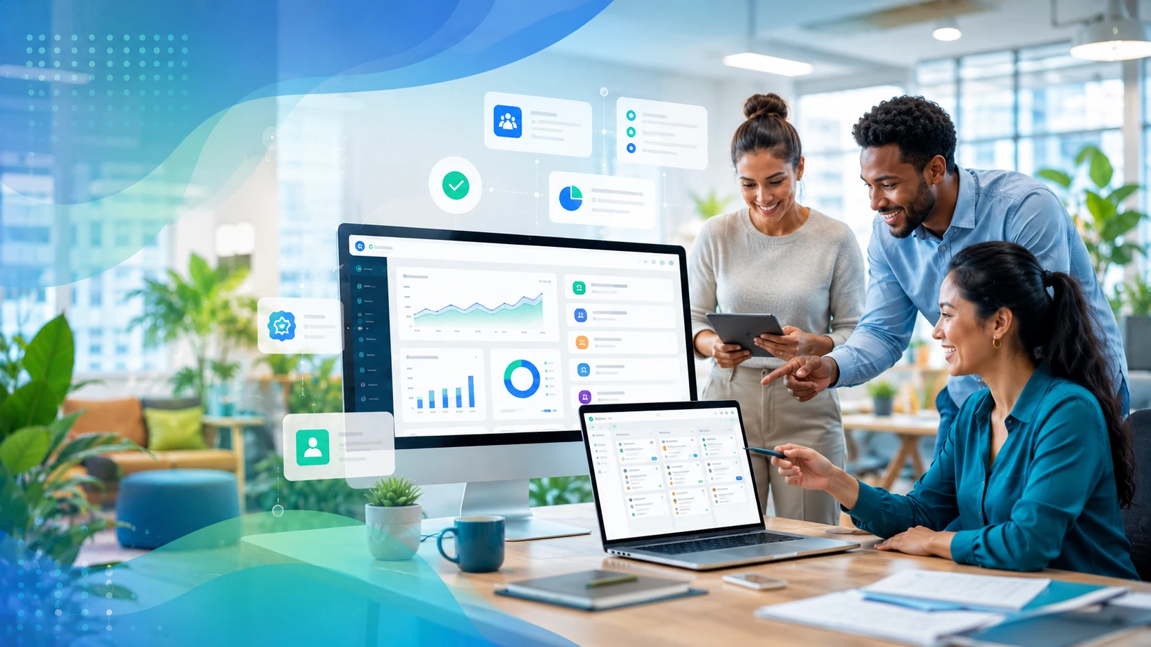 Soluções digitais Softguia em diferentes dispositivos